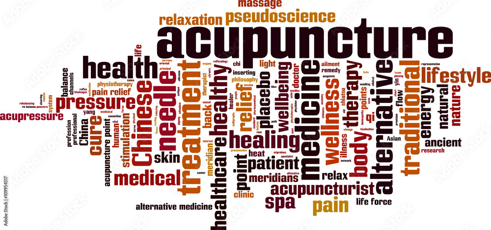 Acupuncture word cloud concept. Vector illustration Acupuncture word cloud concept. Vector illustration