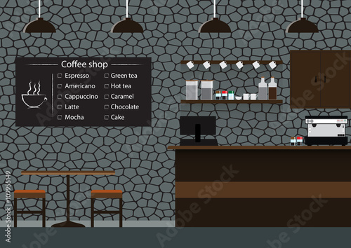 Coffee shop vector illustration