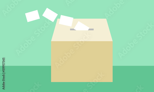 Ballot box to introduce the vote in elections