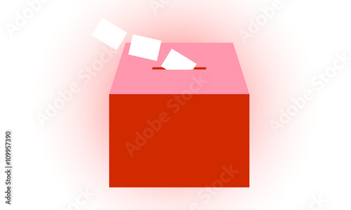Ballot box to introduce the vote in elections