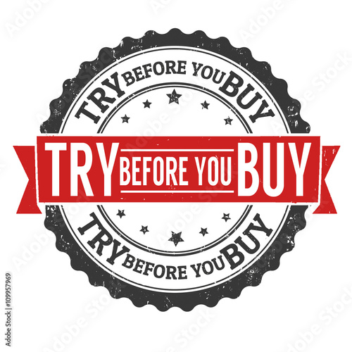 Try before you buy stamp