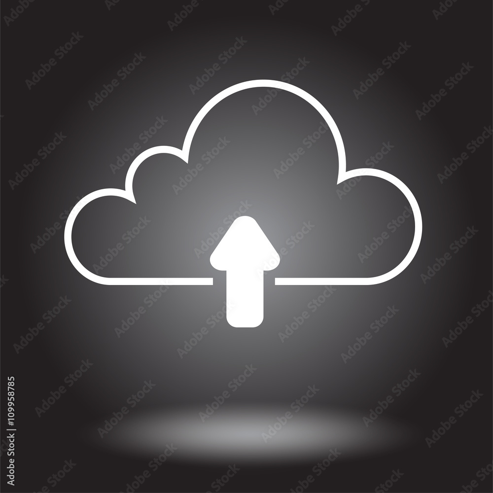 Cloud computing concept with arrow Cloud computing concept with arrow