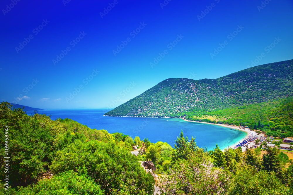 Antisamos beach in Kefalonia island, Greece