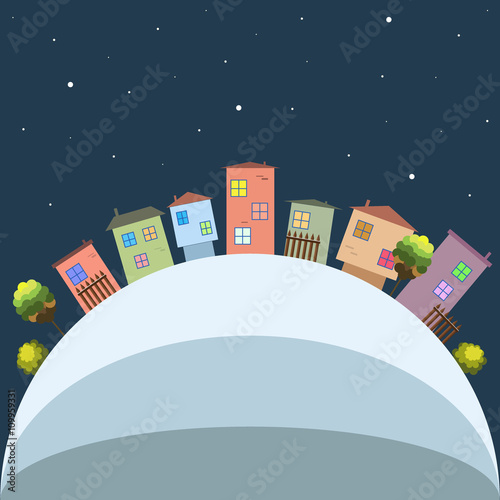 Colorful Houses For Sale / Rent. Real Estate Concept