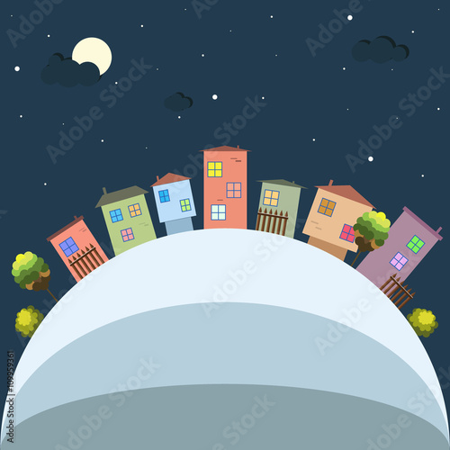 Colorful Houses For Sale / Rent. Real Estate Concept
