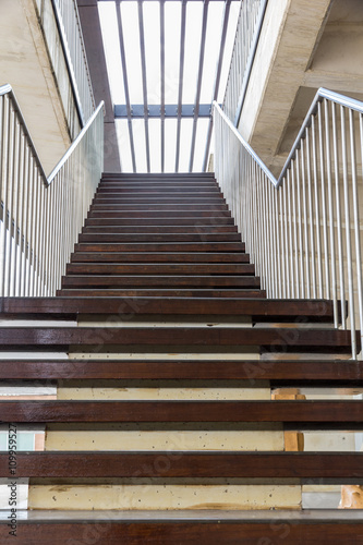 staircase with wooden steps