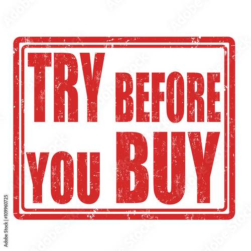 Try before you buy stamp