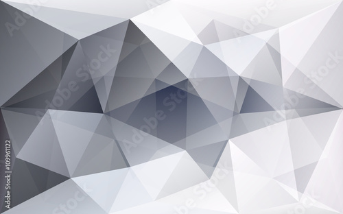 White and grey polygonal geometric background  semi-transparent