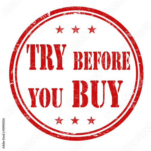Try before you buy stamp
