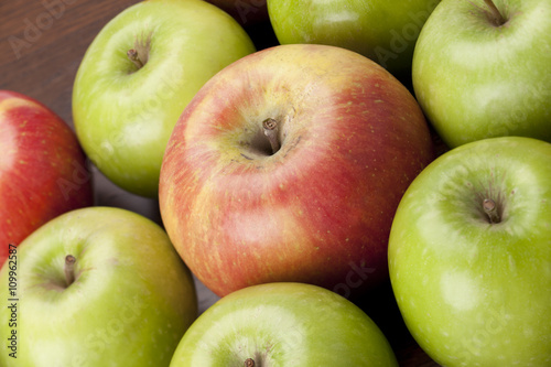 close up mixed apples