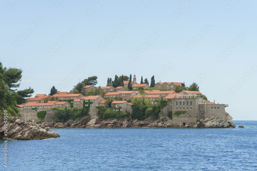 Island Sveti Stefan in Budvanska Riviera, Montenegro Island Sveti Stefan in Budvanska Riviera, Montenegro