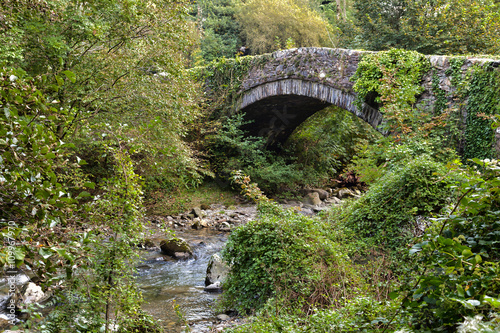 Traditional stone bridge over the Glaslyn River