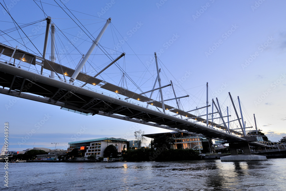Australia Landscape : Kurilpa Bridge of Brisbane Australia Landscape : Kurilpa Bridge of Brisbane