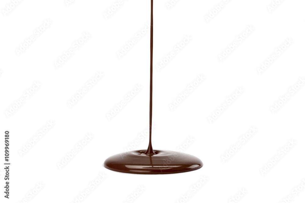 pouring of melted chocolate pouring of melted chocolate