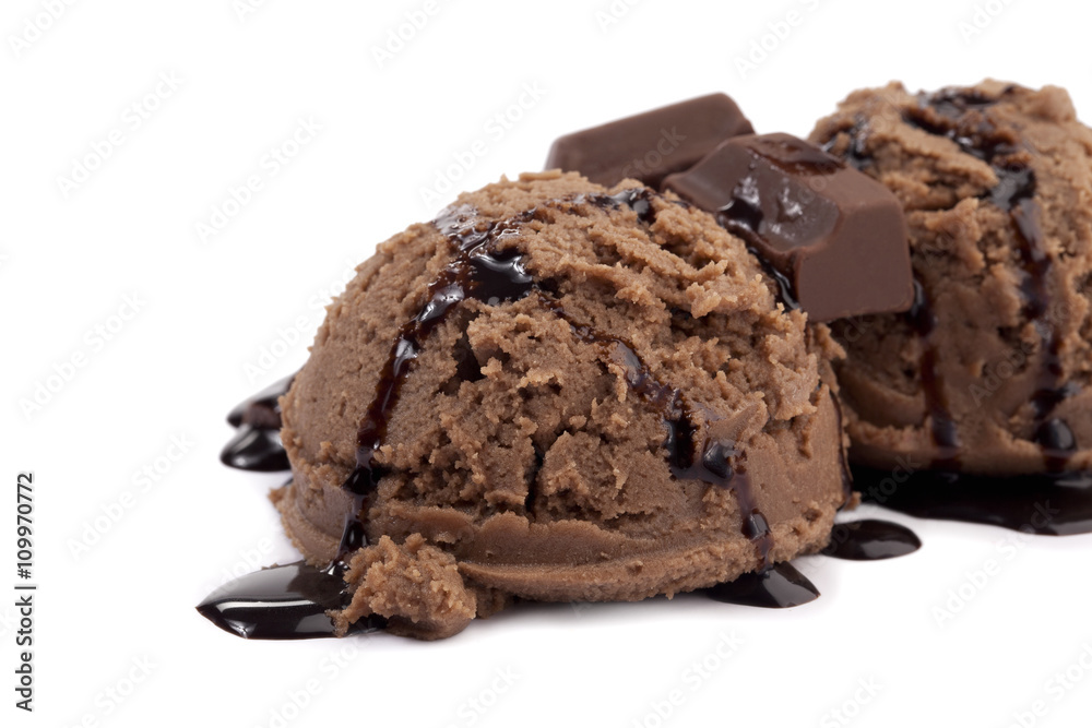 close up tempting chocolate ice cream close up tempting chocolate ice cream