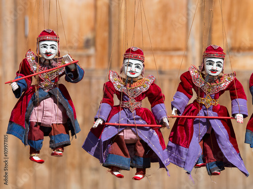String Puppet Myanmar tradition dolls
