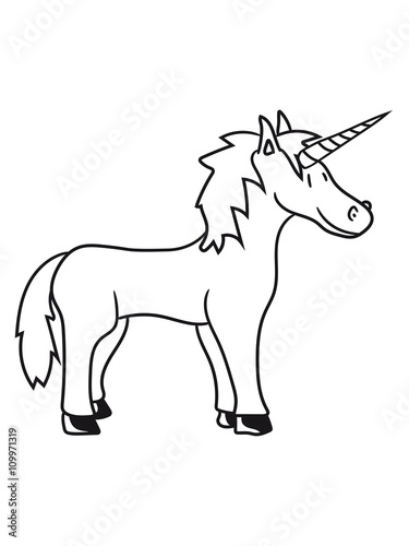 unicorn unicorn foal child sweet cute little comic cartoon pony pferdchen