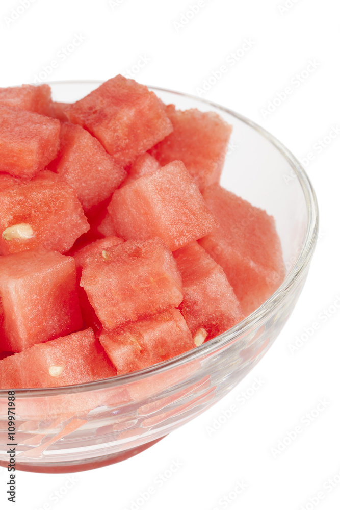 bowl of watermelon slices
