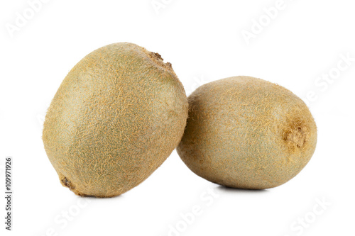 two kiwi fruits