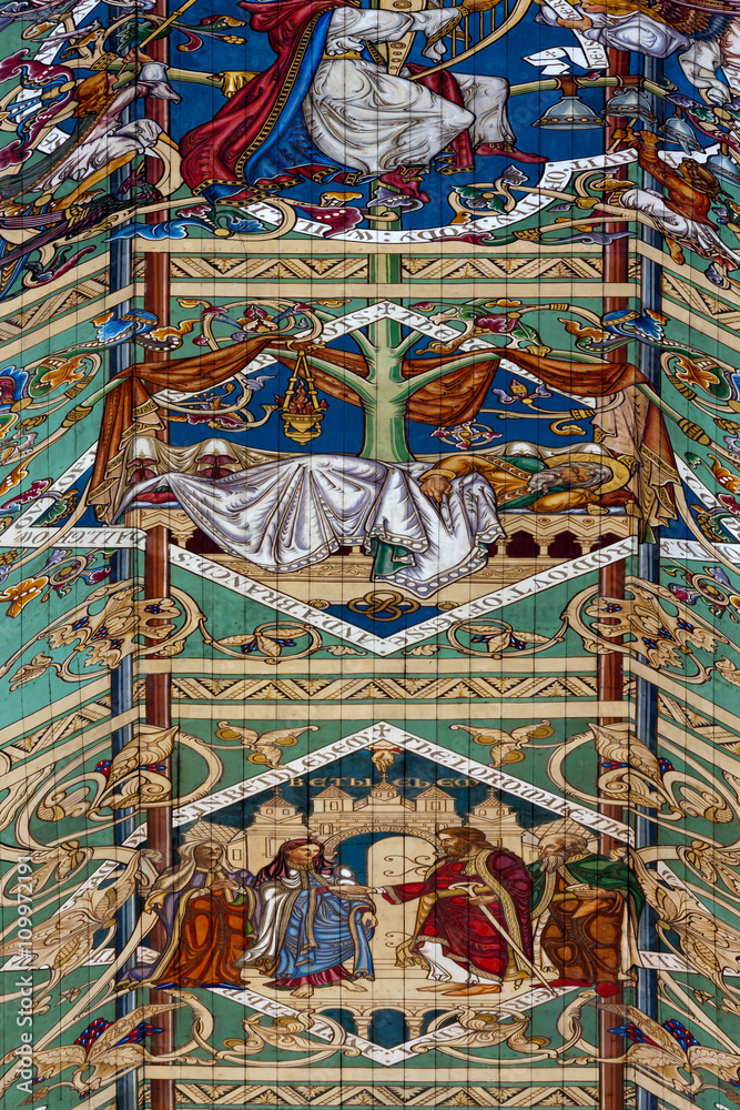 Detailed view of part of the ceiling in Ely Cathedral