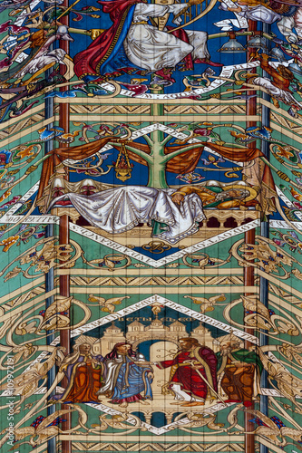 Detailed view of part of the ceiling in Ely Cathedral