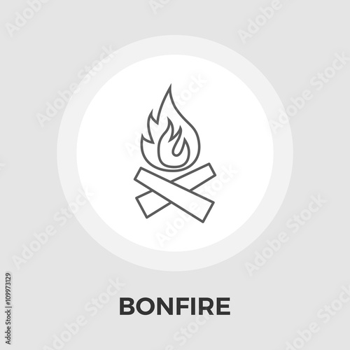 Bonfire Vector Flat Icon