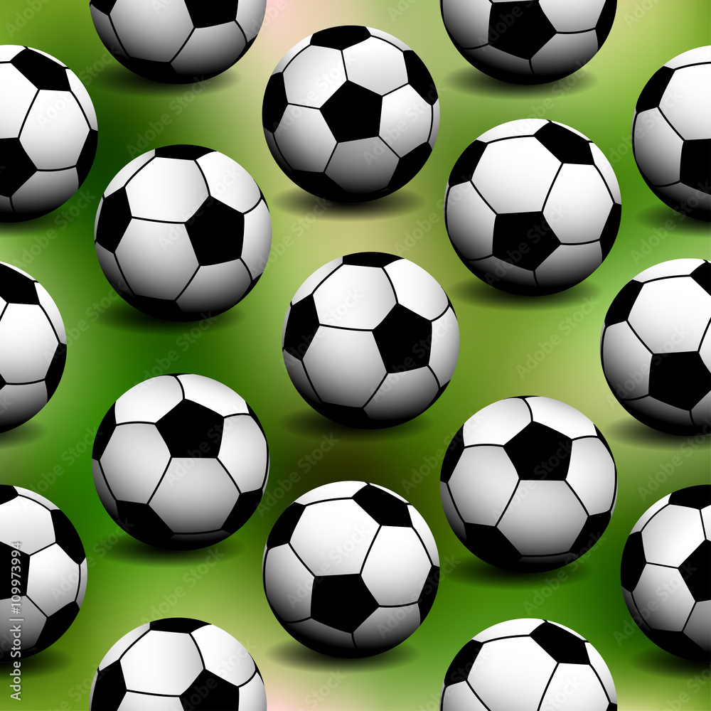 Seamless Background with soccer balls.