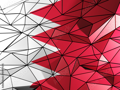Triangle background with flag of bahrain