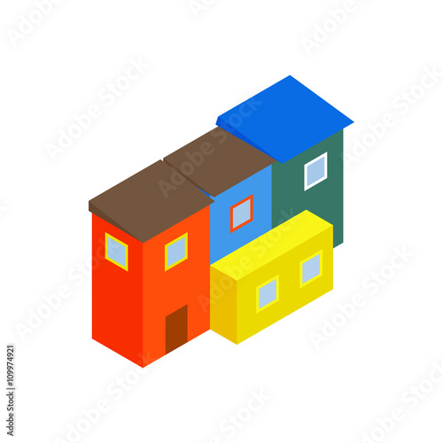 Argentina houses icon, isometric 3d style