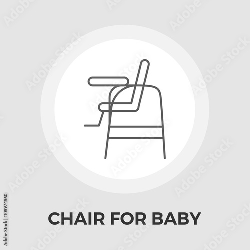 Chair for baby Vector Flat Icon