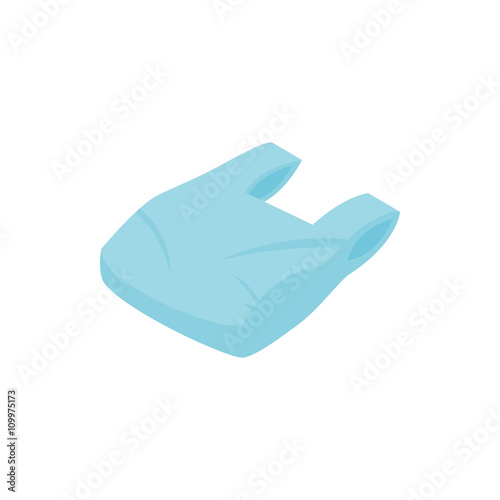 Used plastic bag icon, isometric 3d style 
