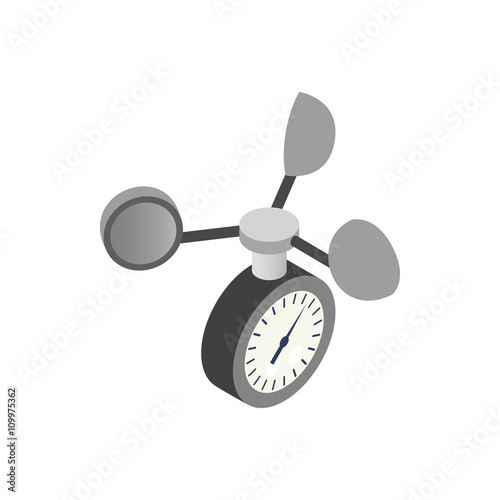 Anemometer icon, isometric 3d style