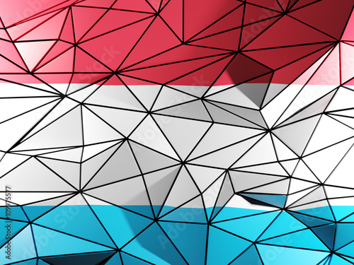 Triangle background with flag of luxembourg