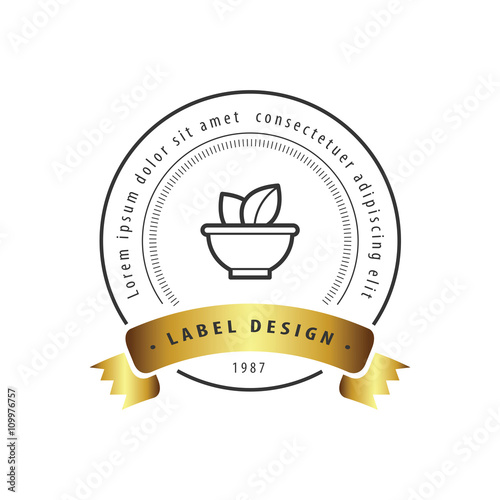 cup of herbal Label gold