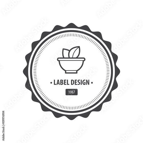 cup of herbal Label black