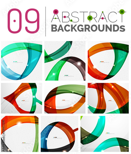 Set of abstract backgrounds
