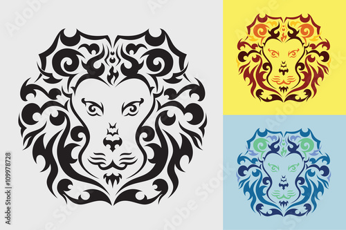 Lion head graphic