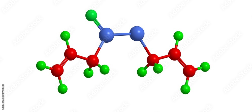 Molecular structure of allicin, 3D rendering