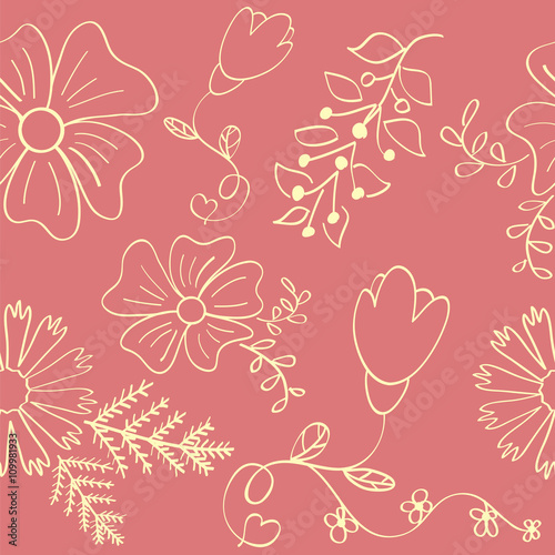 Сolorful floral seamless pattern. Background