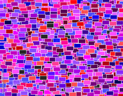 Multicolored geometric rectangle mosaic scattered pattern