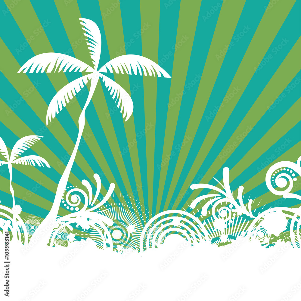 Summer tropical holiday background