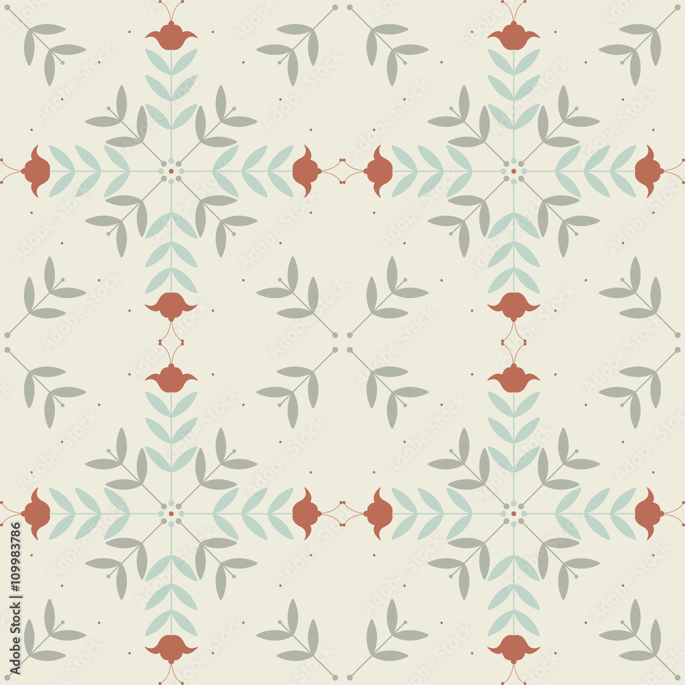 Seamless floral ornament