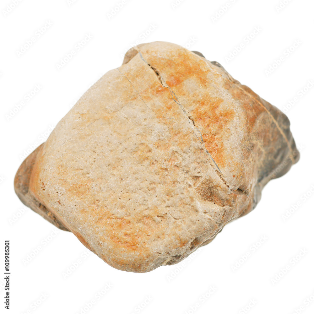 One stone isolated on white One stone isolated on white