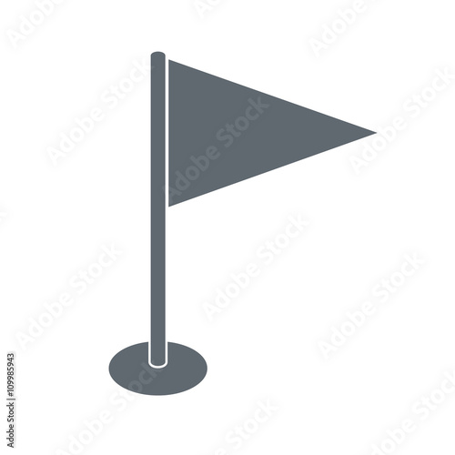 Flag icon. Location marker symbol