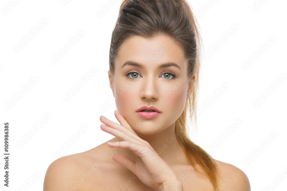 Beautiful girl with ponytail Beautiful girl with ponytail