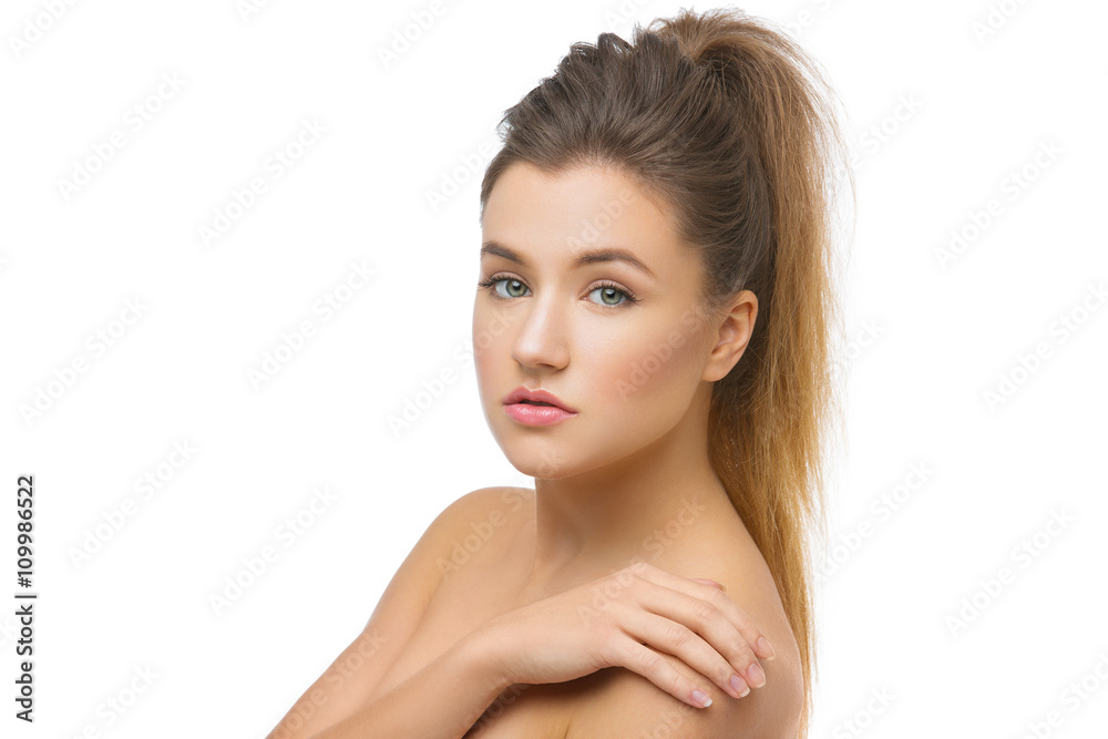 Beautiful girl with ponytail