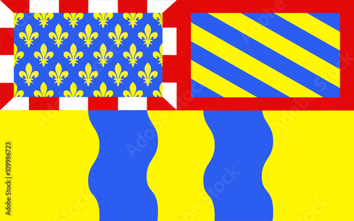 Flag of Saone-et-Loire, France photo