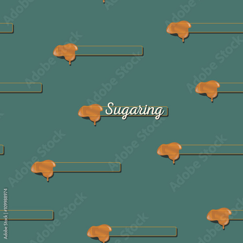 seamless pattern. sugaring icon. sugar paste for epilation