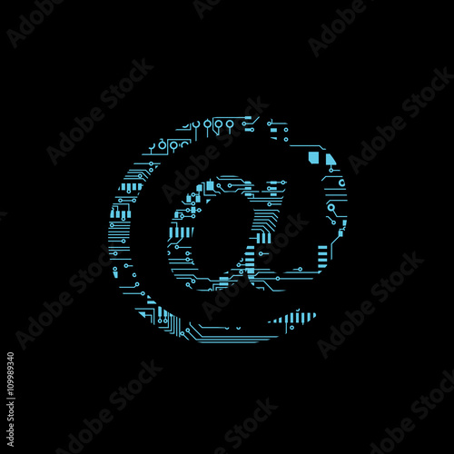 Circuit board symbol at Vector Illustration
