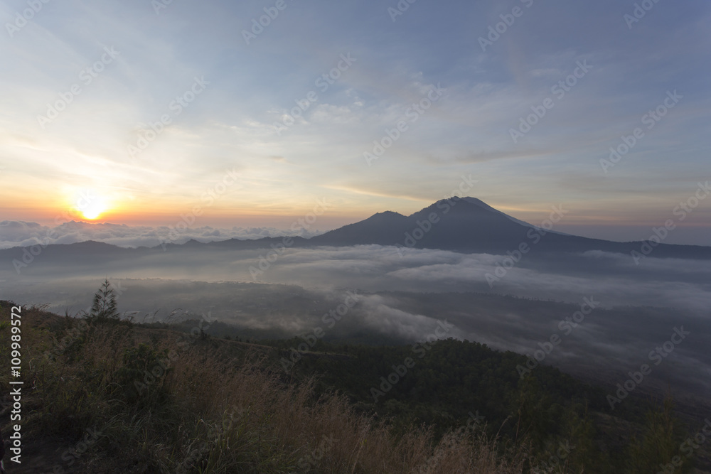 Sunrise above clouds